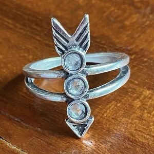 Vintage Bejeweled Arrow Ring